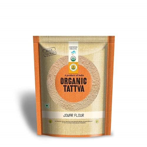 Image of Organic Tattva Jowar Atta - All Natural and Fresh Sorghum Flour (500g, Pouch) | Pure & Organic Jowar Flour for Healthy Cooking (Pack of 2)