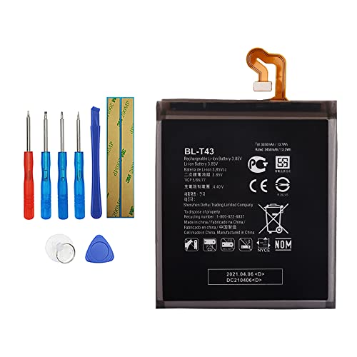 Vvsialeek BL-T43 Replacement Battery Compatible with LG G8S ThinQ LMG810EAW LM-G810EAW with Toolkit