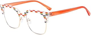 Shiratori Vintage Retro Half Frame Horn Rimmed Optics 43mm Clear Lens Glasses