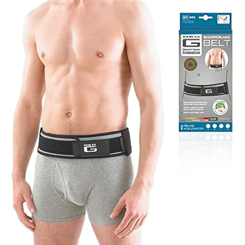 Neo G Sacroiliac Belt for Women and Men - Lower Back Support Pelvic Support Belt for Sacroiliac & Lower Back Pain Relief - SI Joint Belt - Breathable, Adjustable & Anti-Slip - Class 1 Medical Device - L Cover