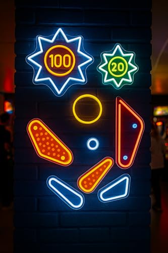 Customizable Pinball Machine Neon Sign - LED Game Room Decor - Vibrant Arcade Light for Gamers - Unique Gift Idea (Design 7, 40in) - Image 2