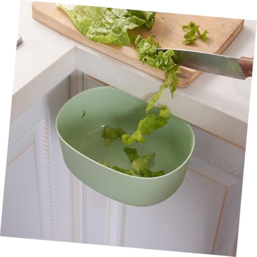 Canasta colgante verde para basura de plástico miniatura 5
