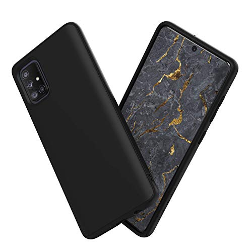 RhinoShield Case Compatible with [Samsung Galaxy A71] | SolidSuit - Shock Absorbent Slim Design tective Cover with Premium Matte Finish [3.5M / 11ft Drop tection] - Classic Black