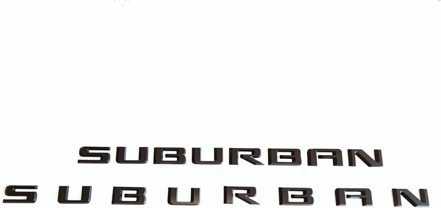 4pack Suburban Premier Nameplate Badge Replacement for 2021-2024 Door Rear Tailgate Emblem (Matte Black)