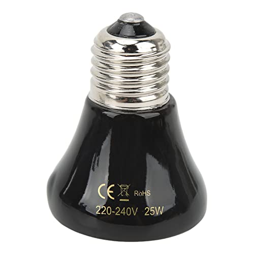 Qcwwy Lampe Chauffante en Céramique Reptile, E27 Ceramic Heat Emitte Lampe sans Léger Bulbe de Chauffage D'amphibien Céramique pour Reptiles Amphibian...