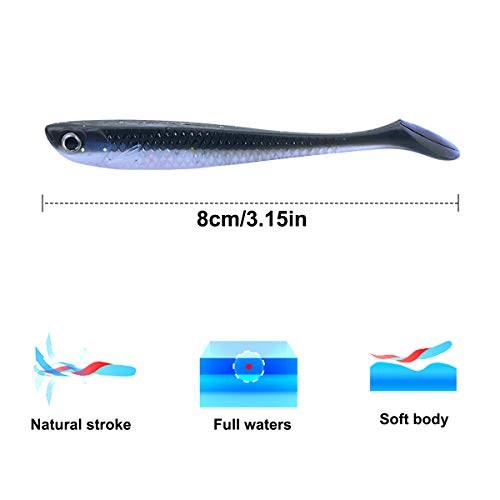 WEONE 10 Pezzi Esche Artificiali da Pesca, 8CM