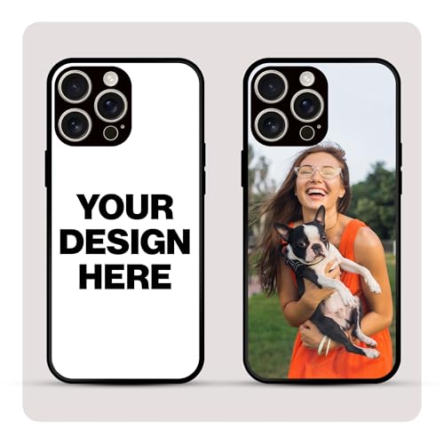 Image of Personalized Back Cover for iPhone 13 Pro | Design Your Own Case with Name, Photo or Logo | PrintShield Hybrid Cover with Soft TPU Grip, Anti-Skid Sides & Scratch Protection