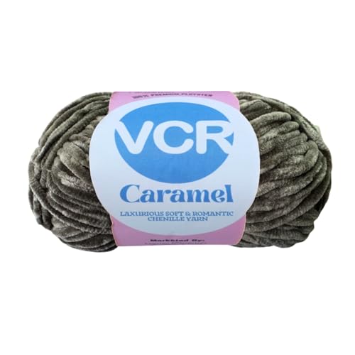 Image of VCR Army Green Caramel Yarn, 100 Grams Hank, 115 Meters Length, Premium Polyester Ball for Crochet and Knitting, Soft Crosia Threads, Pack of 1 Yarn, Suitable for DIY Crafts