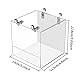 Aceshop Vogelbadewanne Hängende Vogelbadewanne Transparente Acrylvogelbadehaus-Badebox Vogelkäfigzubehör mit Haken für kleine Vögel Fink Wellensittich Kanarienvogel Papagei-12,8 * 11,3 * 13 cm