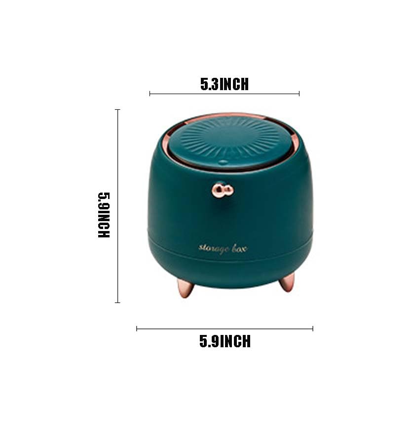 Miniatura 2 de Mini bote de basura para encimera con 40 bolsas de basura, bonito bote de basura con tapa tipo prensa, cubo de basura de 0.7 galones3 litros, mini