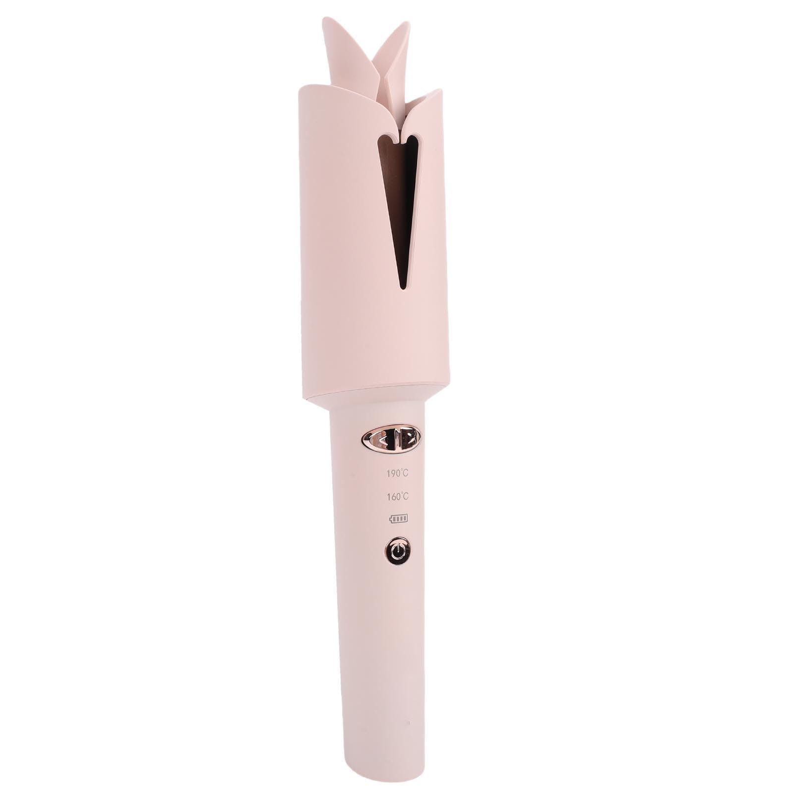 ZJchao Rizador de Pelo Automático, Varita Rizadora de Pelo Automática, 2 Modos de Temperatura 160 ℃ 190 ℃ con Batería de 5000 MAh para Dormitorio de Viaje en Casa