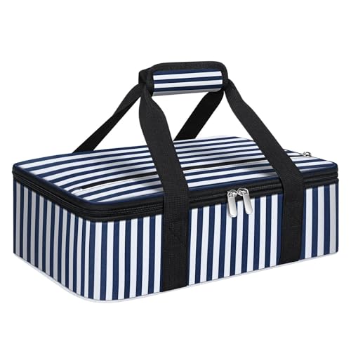 MIAOJIE Cacerola aislada, portadora portátil para alimentos calientes o fríos, bolsa térmica o enfriadora, bolsa de almuerzo de lasaña para fiestas de comida, se adapta a platos de hornear de 9 x 13