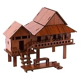 [Puzzle 3D à construire] : Maquette de maison en bois à construire en 3D, un puzzle créatif à monter soi-même pour enfants et adultes