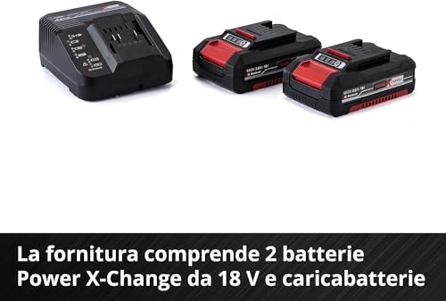 Einhell Set Trapano Percussione con Batterie TE-CD 18/40 Li-i +64, 2x2.0 Ah, PXC, 18V, 40Nm, Sistema Regolazione Giri, 2 Velocita, max 24.000 min-1, con Caricabatterie e Accessori - Immagine 4