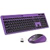 Wireless Keyboard and Mouse Combo – Keyboard with Phone Holder, VIVEFOX 2.4GHz Silent USB Wireless Keyboard Mouse Combo…