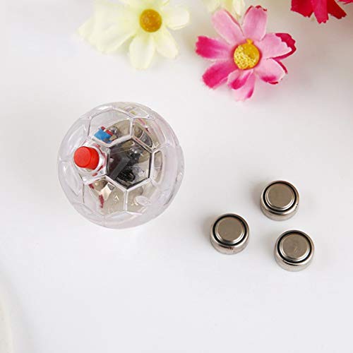 KOBI 3 peças de bola de plástico transparente brilhante para animais de estimação, brinquedo interat