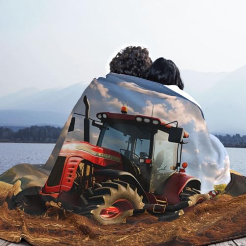 Couverture tracteur en flanelle douce pour les siestes sur le canapé et nuits fraîches
