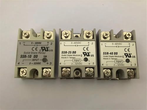 Relé de estado sólido SSR 10A 25A 40A DD con entrada de 3-32V CC a salida 5-60V CC