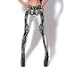 Pink Wind Women Rock X-ray Skeleton Bone Skull Leggings Tights White