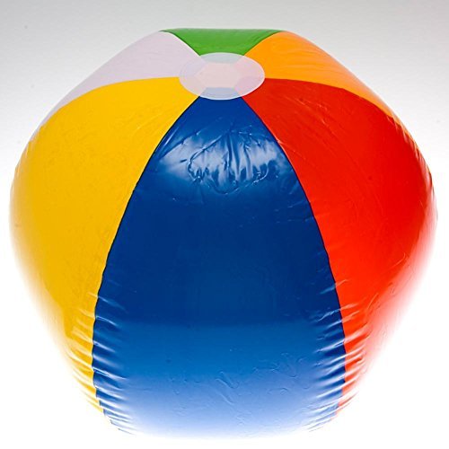 Inflatable 24 Inch Multicolored Beach Balls, Set of 12
