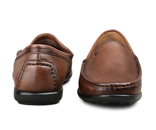 Image of LOUIS STITCH Genuine Leather Formal Shoes for Men | Ultra Lightweight Men's Slip On Solid Formal Loafers | Comfortable for Long Hours | LSPDFLP