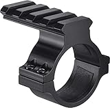 BARSKA AI13210 1' Ring with Picatinny Top Rail, Black