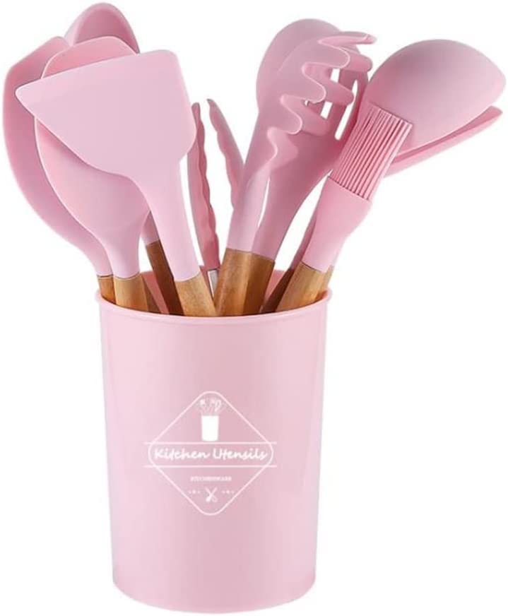 Küchenutensilien Set, Küchenhelfer Set, Silikon-Küchengeschirr-Kochutensilien-Set Antihaft-Kochgeschirr Wender Schneebesen Rührbesen Küche Kochwerkzeug-Set (Color : E) (Color : D)