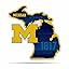 Michigan Wolverines State Shape