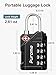 Puroma TSA Approved Travel Luggage Locks, 2 Pack Black 4 Digit Resettable Combination Code Lock with Zinc Alloy Body for Suitcase, Backpack, Laptop Bag, Gym Locker, Toolbox