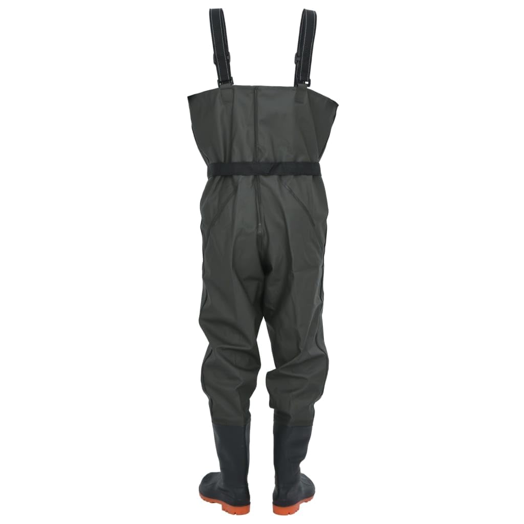Tomostar Pêche Waders Cuissardes, Cuissardes Pantalon de Pêche avec Bottes et Ceinture Vert foncé Taille 40