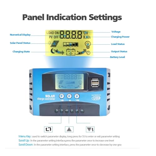 Régulateur de charge solaire 60A pour protéger vos batteries des surcharges avec ports USB - 4