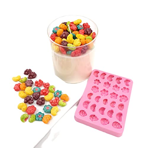 Fruity shapes cereal, Cereal Silicone Mold, Wax Melt mold, Resin