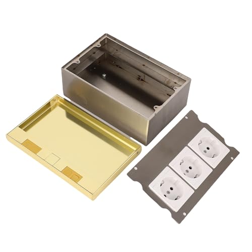 Kit douille plate encastrée 4kw finition dorée prestige pour sol scellé