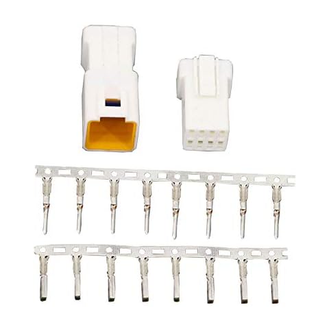 CNLW 5 Sets Automotive Connectors 08T-JWPF-VSLE-S and 08R-JWPF-VSLE-S 8 Pin Waterproof Connectors Male and Female Butt Plugs Cover