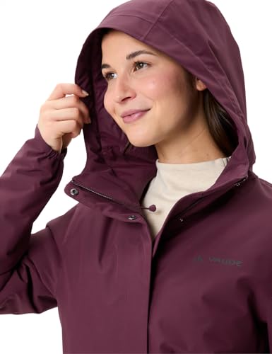 VAUDE Cyclist II gefütterter Parka für Damen – Gefütterter Wintermantel fürs Radfahren, wasserdichte & atmungsaktive Damen Winterjacke mit 2-Wege-Reißverschluss – ideal für den Winter