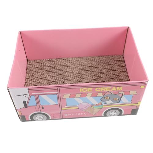 DOITOOL arranhador de gato areia para gatos brinquedo cartão de gato sorvete gelato camas de gato ca