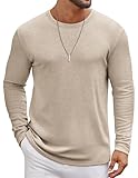 COOFANDY Men's Long Sleeve T Shirt Crew Neck Tee Shirts Lightweight Work Tees Solid Casual Basic T-Shirts