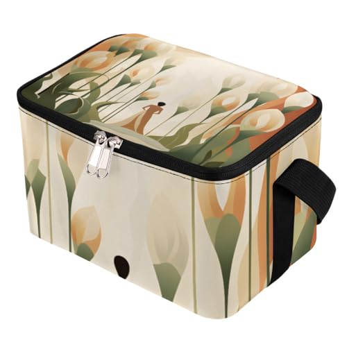 GzLeyigou Lunch Bags for Women Men 9 Cans,Womens with Flowers Hot & Cold Food Delivery Bag Insulated Grocery Bag Insulated Lunch Box Floral Cooler Bag for Office Work Picnic Beach