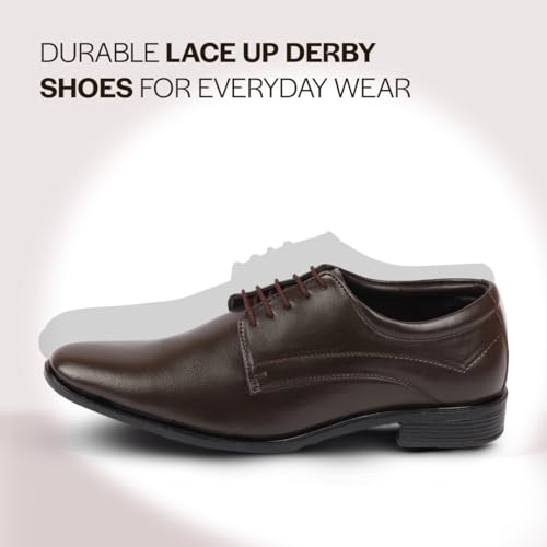 Image of FAUSTO Men's Formal Office Dress Lace Up Derby Shoes