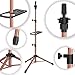 ZQIAN BEAUTY Wig Stand Tripod 50 Inch Metal Wig Mannequin Head Tripod Stand For Hairdressing Training Head Adjustable Wig Tripod Stand with Tool Tray (Latte, Mannequin Head Not Included)