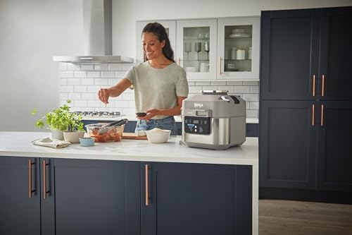 Miniatura 11 de Ninja Speedi Olla Exprés Multifunción Rápida, Olla Eléctrica Con Freidora Aire 5,7l, 10 En 1, Freidora Sin Aceite, Horno, Cocción Lenta, Al Vapor Y Más, 4 Porciones En 15min, Piedra Dorada On500eustgd