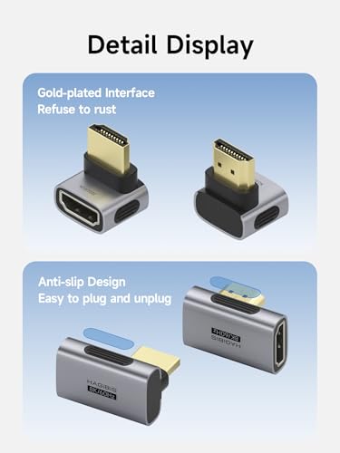 Adaptador HDMI 2.1 macho a hembra extensor 8K para laptop y PC 5