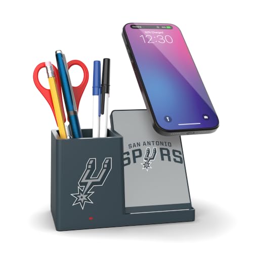 Wireless Charger and Desktop Organizer,San Antonio Spurs
