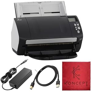 Koncept Paquete de escáner de documentos FI-7160 – con adaptador de CA de 24 V, cable USB 3.0 y paño de limpieza de microfibra (renovado)
