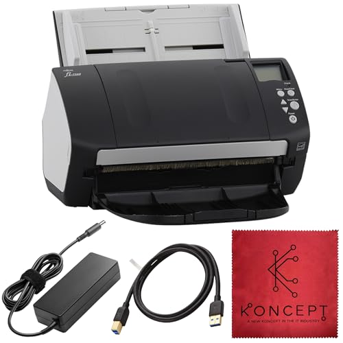 FI-7160 Fujitsu Document Scanner - Duplex - Scanners for Computers with 24V & USB 3.0 Cable, 8.5 X...