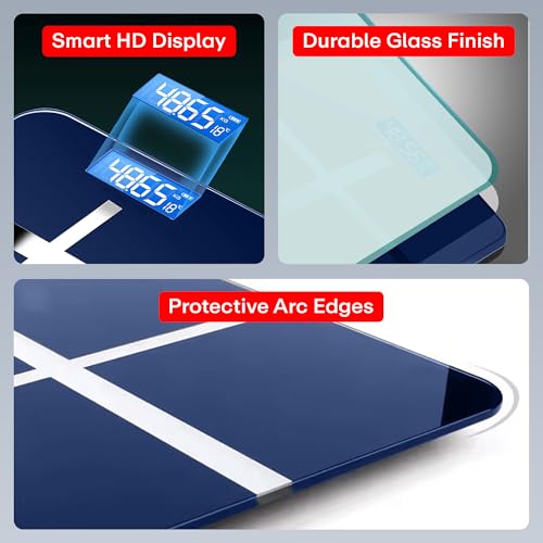 Image of Prime Pick Pro Digital Weight Machine Smart Bathroom Weighing Scale LCD Display Auto Off Temperature Indicator 180kg Capacity Tempered Glass Sapphire Pack of 1