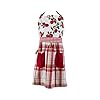 DII Womens Fall & Thanksgiving Kitchen Apron Adjustable, Long Waist Ties, Apple Orchard