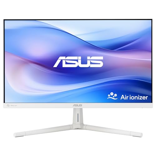 Monitor ASUS VU249HFI-W Full HD ideal para teletrabajo cómodo en escritorios modernos