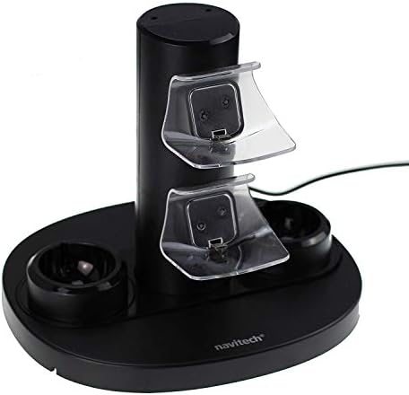 Navitech Charging Station With 1.2m 5v 3A USB charging cable Compatible With The PlayStation VR/PSVR & DualShock 4 Controllers & Move Motion Controllers