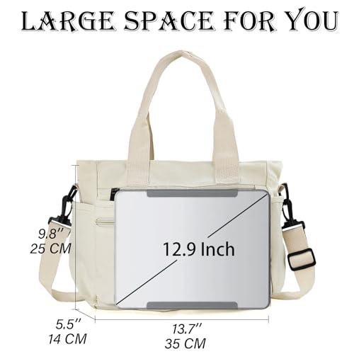Image of KAMEILONG Womens Casual Corduroy Tote Bags with Multiple Pockets Hobo Crossbody Bag Travel Shoulder Bags Cute Purse Handbag